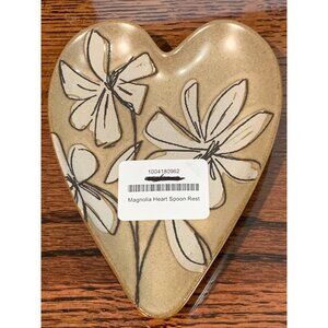 Magnolia Heart Shaped Spoon Rest By Demdaco NWT
